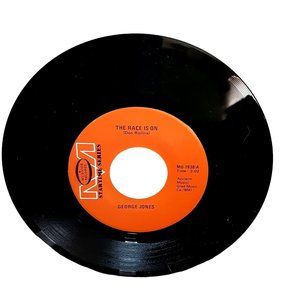 George Jones The Race Is On 45 Record Musicor 1938 Startime Series Label